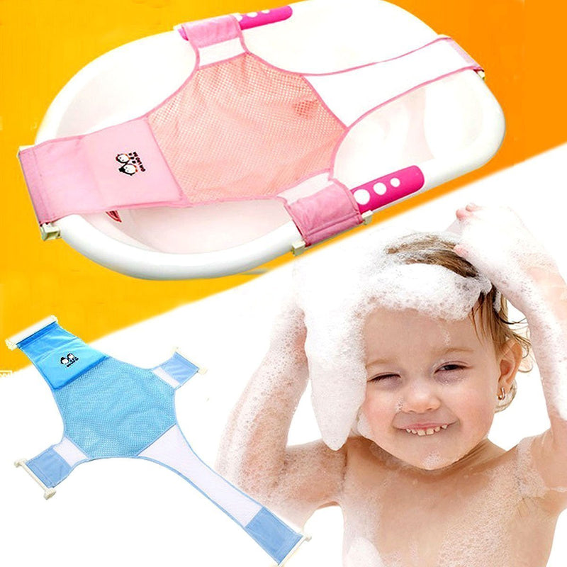 Itian Newborn Baby Infant Bath Seat Support Net Bathtub Sling Shower Mesh Bathing Cradle Seat Support Sling for Tub (Pink) Pink - BeesActive Australia