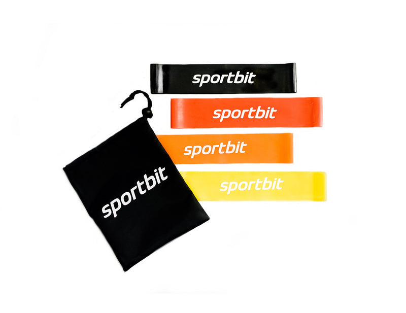 [AUSTRALIA] - SPORTBIT Pilates Flexbands Set with Bag & e-Book for Exercise & Workout 4 resistance bands 