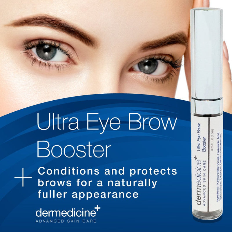 Natural Ultra Eye Brow Booster | w/Hyaluronic Acid, Vitamin B5, Panthenol | Brush On | Moisturizing, Protecting, Nourishes to Help the Appearance of Fuller Brows | .25 fl oz / 7.5 ml - BeesActive Australia