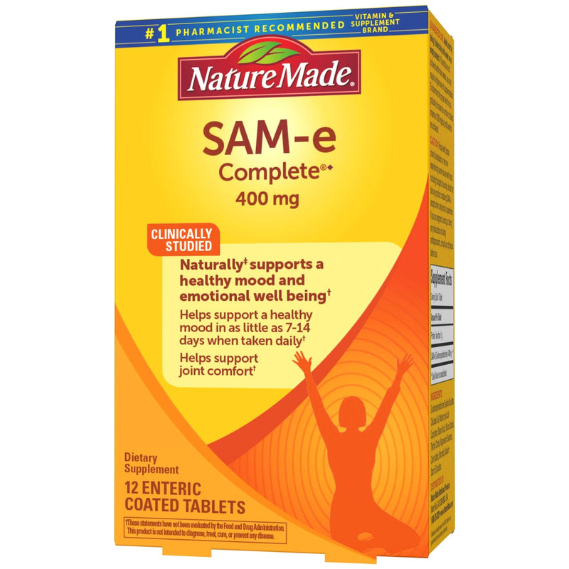 Nature Made SAM-e Complete 400 mg Tablets, 12 Count for Supporting a Healthy Mood 12 Count (Pack of 1) - BeesActive Australia