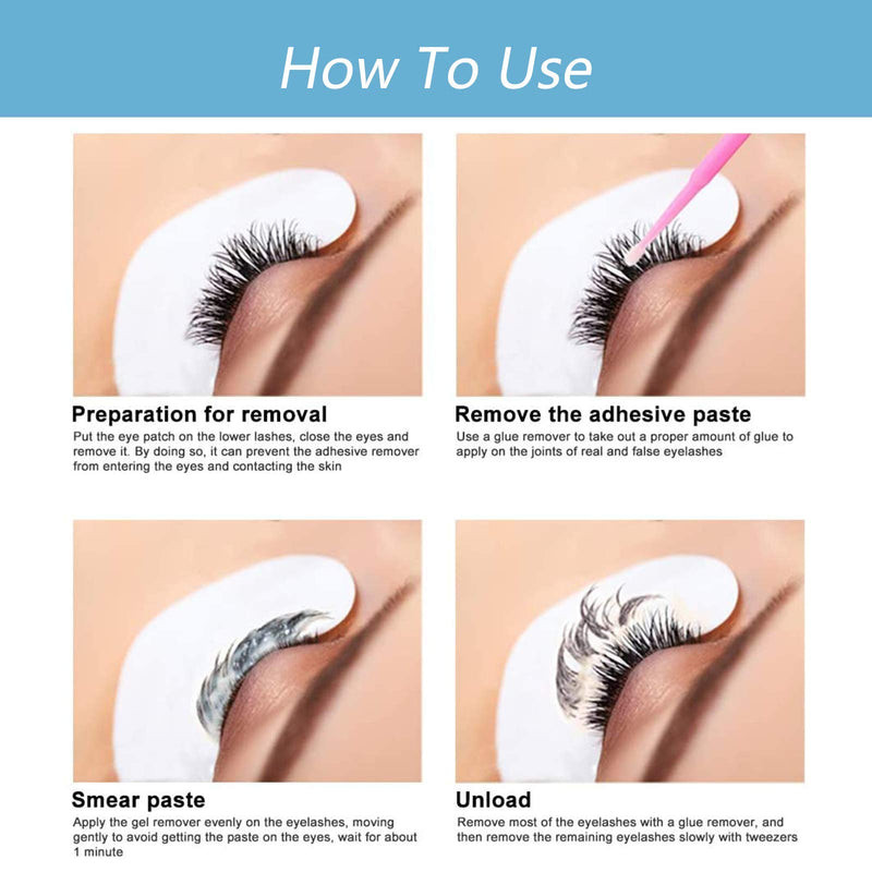 Eyelash Extension Remover Professional Gel Remover for Lash Extensions Fast Action Dissolves Strong Eyelash Extension Glue in 60 Seconds Lahses Adhesive Removal 15 ml - BeesActive Australia