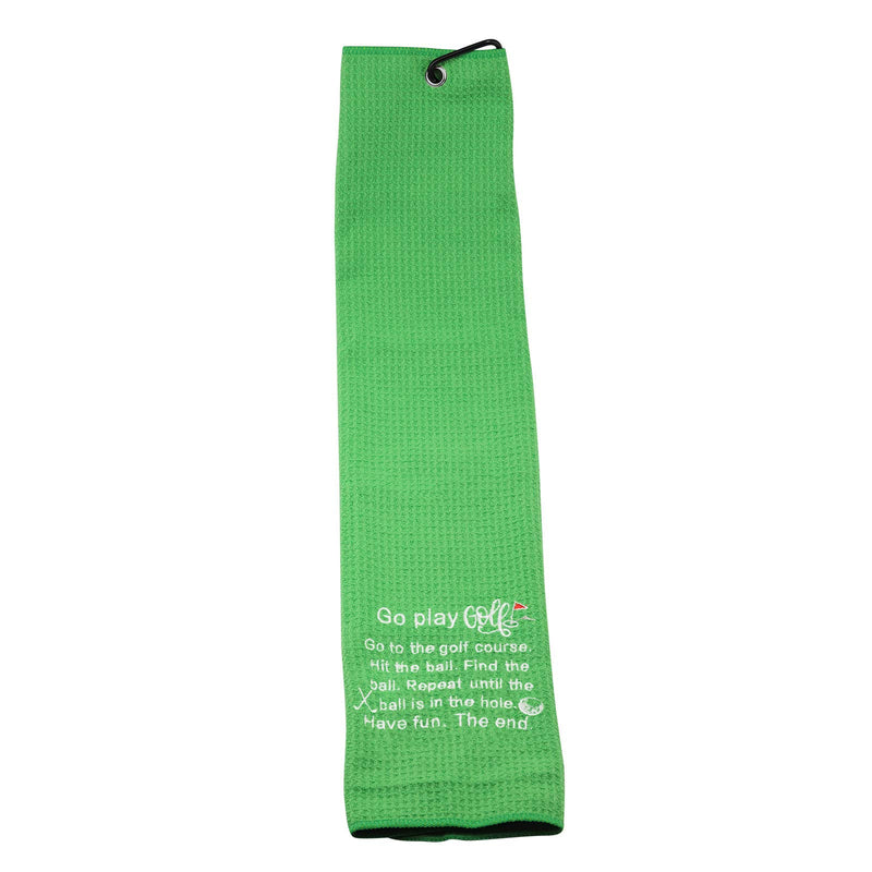MBMSO Funny Golf Towels Embroidered Golf Towel for Golf Bag with Clip Golf Golfing Gifts Golfer Towels Go Play Golf Lover Gifts - BeesActive Australia