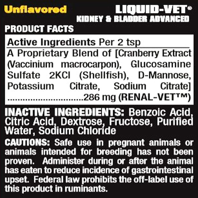 Liquid-Vet by COOL PET Holistics Feline Kidney & Bladder Advanced Formula, Plain, 8 oz - BeesActive Australia