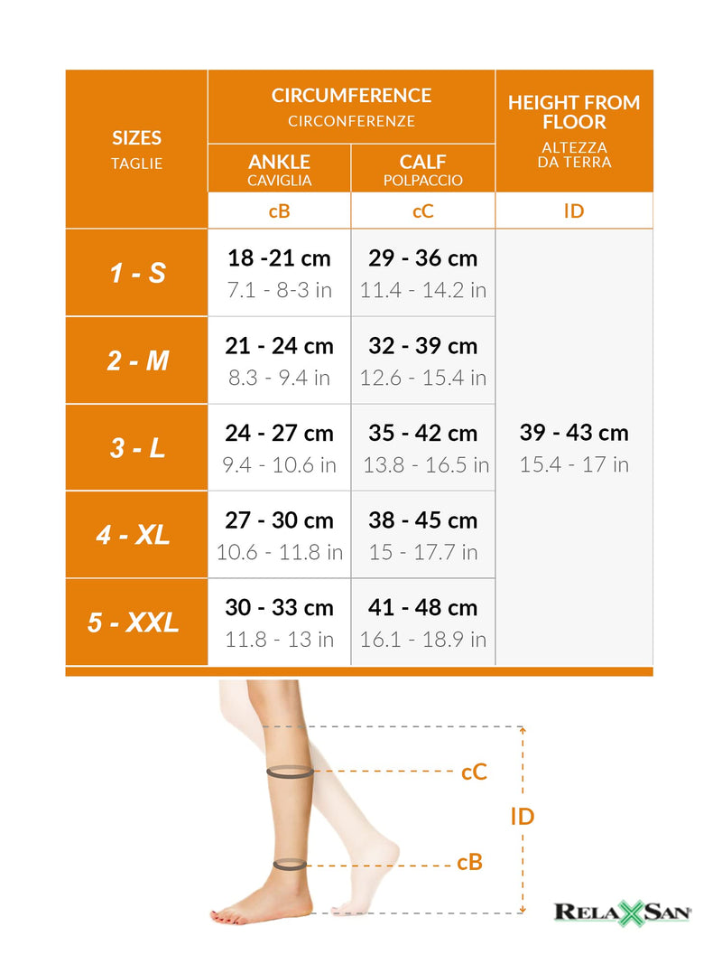 RELAXSAN Antiembolism M0350A Open-toe anti-embolism knee high socks - 18 mmHg, 100% Made in Italy XX-Large White [Set 3 Pairs] - BeesActive Australia