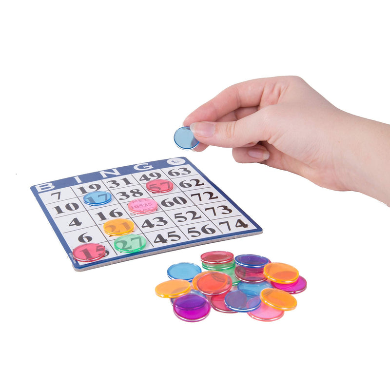 MR CHIPS Magnetic Bingo Chips - Metal Edge - 100pcs - 3/4" - Available in 7 Colors in A Reusable Bag Assorted - BeesActive Australia