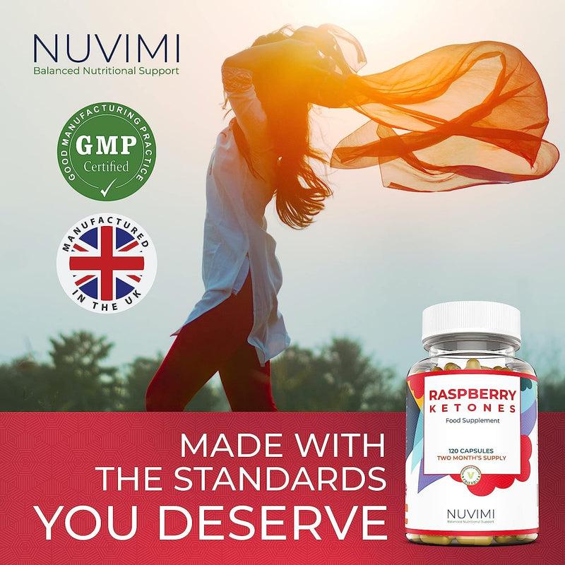 Raspberry Ketones 4000mg - 120 Tablets (2 Month�s Supply) - Max Strength Capsules, Created to Increase Results - UK Made to GMP Standards, by NUVIMI� - BeesActive Australia