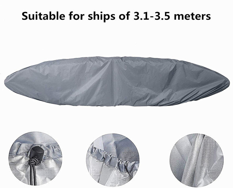 Z-Y 3.1-3.5m/10.17-11.48ft, Professional Waterproof Kayak Canoe Cover, Outdoor Fishing Boat Storage Dust Cover, Anti-UV, Resist Rain, Snow Wind-Proof, Anti-Fading Covers for Kayak,Canoe,Paddle Board. - BeesActive Australia