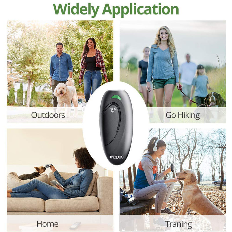 MODUS Ultrasonic Dog Barking Deterrent, 2-in-1 Dog Training and Bark Control Device, Anti-Barking Device, Control Range of 16.4 Ft, Battery Included, LED Indicate, Indoor and Outdoor Grey - BeesActive Australia