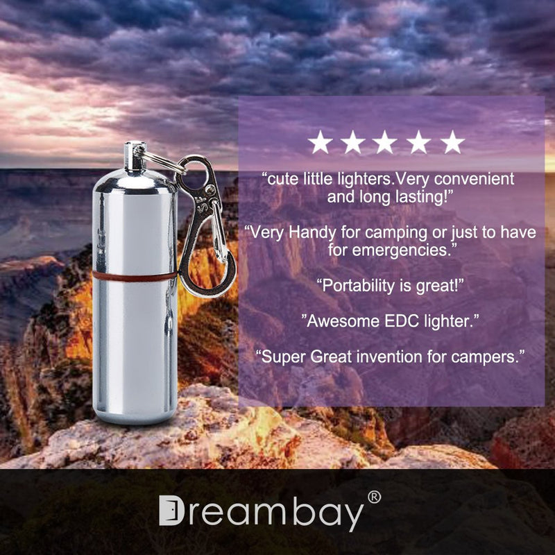 Dreambay 2 Pack Keychain Peanut Lighter EDC Mini Waterproof Lighter for Fire Starter Survival Emergency Use - BeesActive Australia