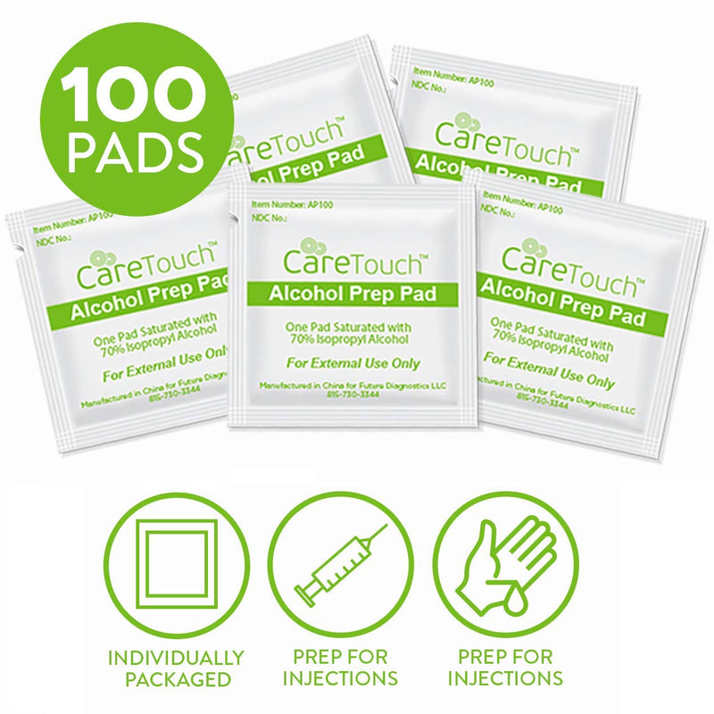 Alcohol Wipes | Individually Wrapped Alcohol Prep Pads with 70% Isopropyl Alcohol, Great for Medical & First Aid Kits | Sterile, Antiseptic 2-Ply Alcohol Swabs - 100 count 100 Count (Pack of 1) - BeesActive Australia