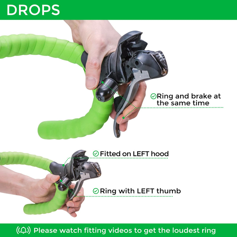 Trigger Bell - Unique Safer Bike Bell Made with Superior Brass - Ring While Braking, Turning and Changing Gear While in Full Control and on All Bikes - BeesActive Australia