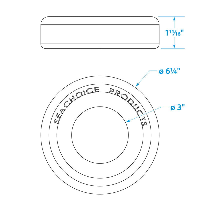 [AUSTRALIA] - SEACHOICE 52101 Marine Trailer Jack Donut-Style Wheel Stop, Black Finish 