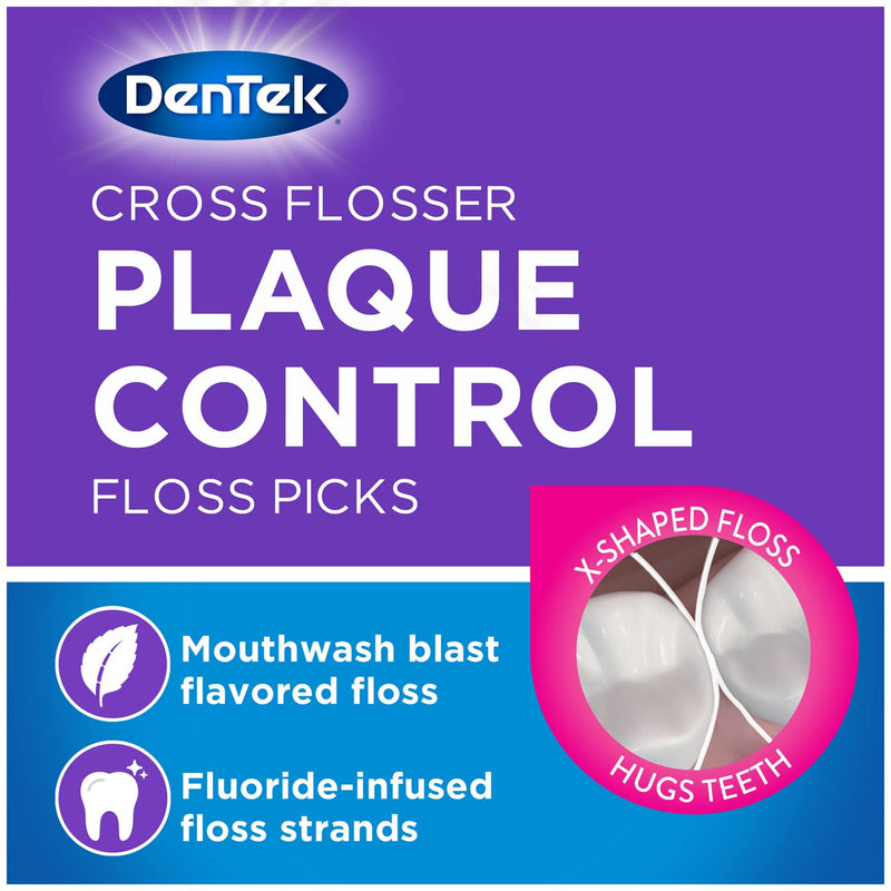 DenTek Cross Flosser Floss Picks - 36 Count x 6 Packs (216 Dental Floss Picks) - BeesActive Australia