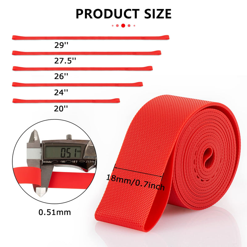 PSLER Bicycle Rim Liner, Bike Tire Liner Rim Tape Bike Rim Strip 20'' 24'' 26'' 27.5'' 29'' 700C A Pair 20inch - BeesActive Australia