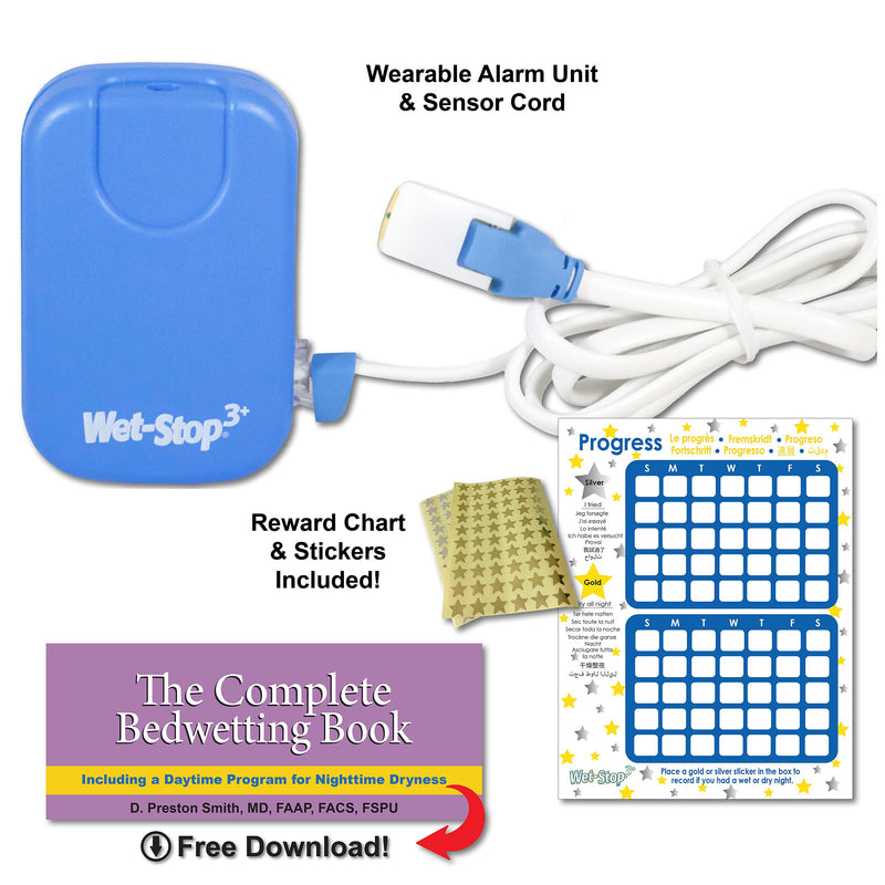 Wet-Stop 3 Bedwetting Alarm (BLUE) 6 Alarms & Vibration, Enuresis Alarm, Incontinence, Potty Training Blue - BeesActive Australia
