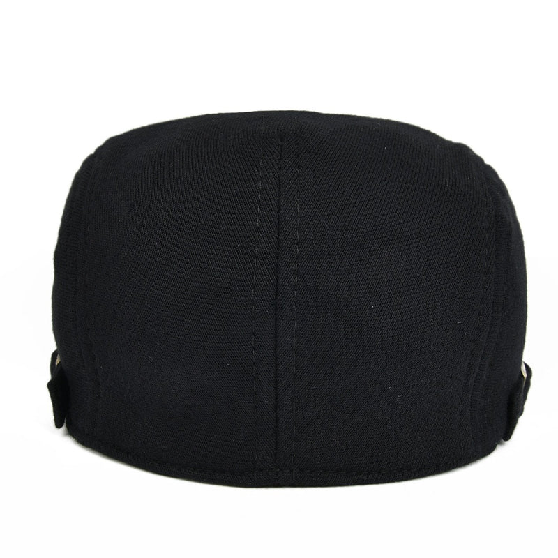 VOBOOM Men Newsboy Cap Cotton Flat Ivy Gatsby Driving Hat Black - BeesActive Australia