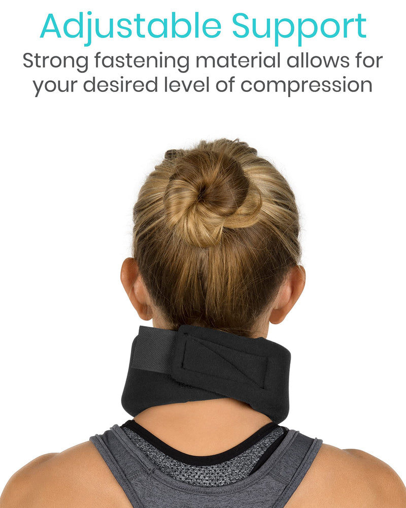 Vive Neck Brace - Foam Cervical Collar Adjustable Soft Support Can Be Used During Sleep - Wraps Aligns and Stabilizes Vertebrae - Relieves Pain and Pressure in Spine (Black, 3" Width) Black 3" (Three Inch Width) - BeesActive Australia