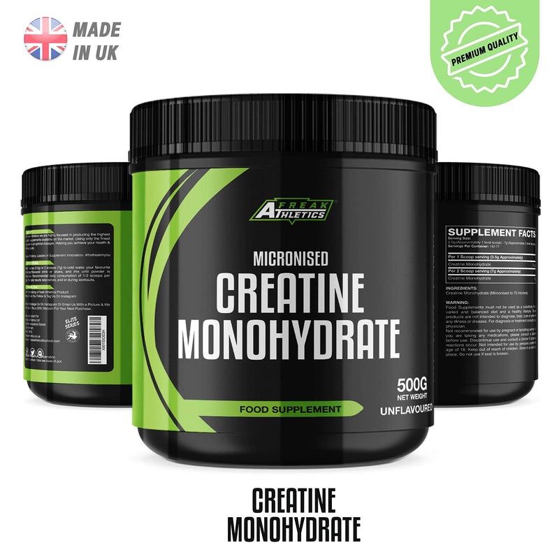 Creatine Monohydrate Powder 500g - Premium Grade Creatine Monohydrate - UK Made - Unflavoured Creatine Powder Scoop Included - BeesActive Australia