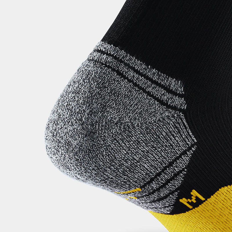 WANDER Men's Athletic Ankle Socks 6 Pairs Running Socks for Sport Low Cut Cycling Socks 6-9/10-12/12-14 6 Pairs Black Yellow 10-12 - BeesActive Australia