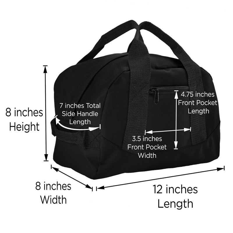 12" Mini Two Tone Duffle Bag Black - BeesActive Australia