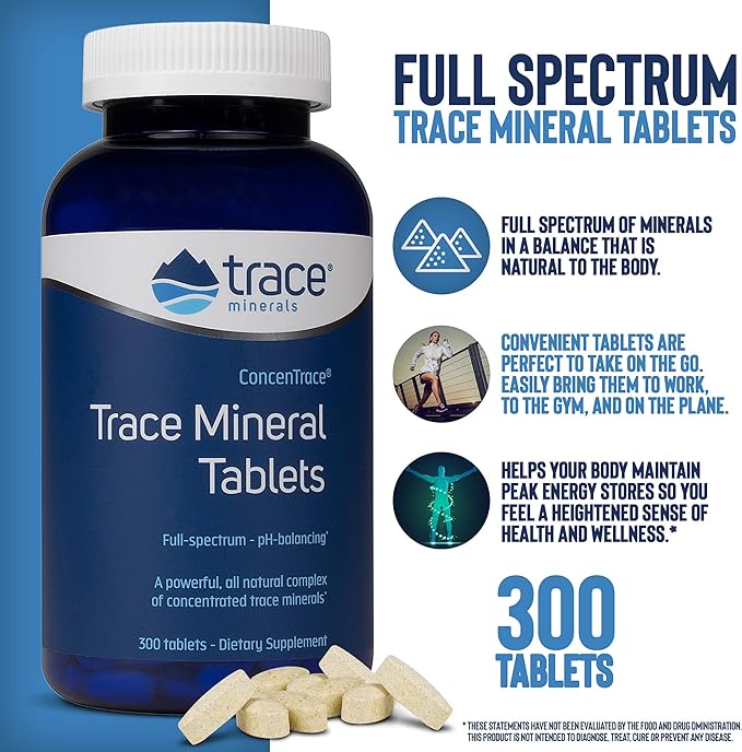 Directly shipped from overseas Trace Minerals Research - Trace Mineral, 300 tablets - BeesActive Australia