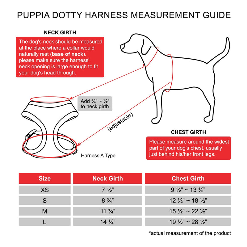 Puppia Dotty Harness A Pink Small - BeesActive Australia