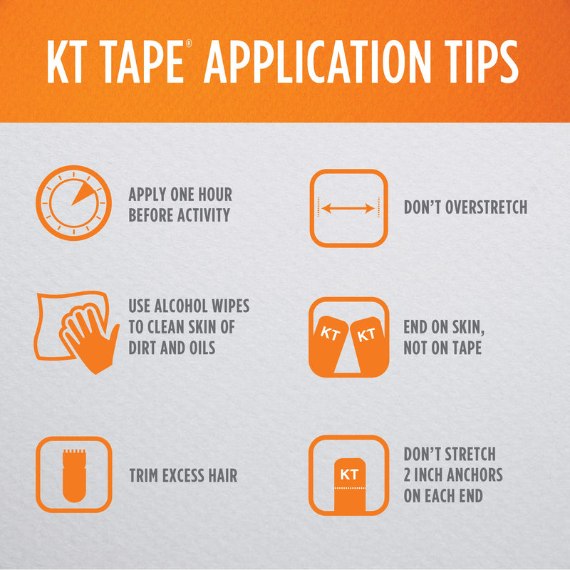 KT Tape Original Cotton Elastic Kinesiology Therapeutic Athletic Tape, 16 Ft, Uncut Roll Black - Uncut - BeesActive Australia