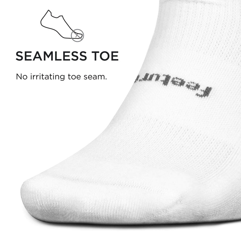 [AUSTRALIA] - Feetures High Performance Cushion No Show Tab Sock Solid Large White 