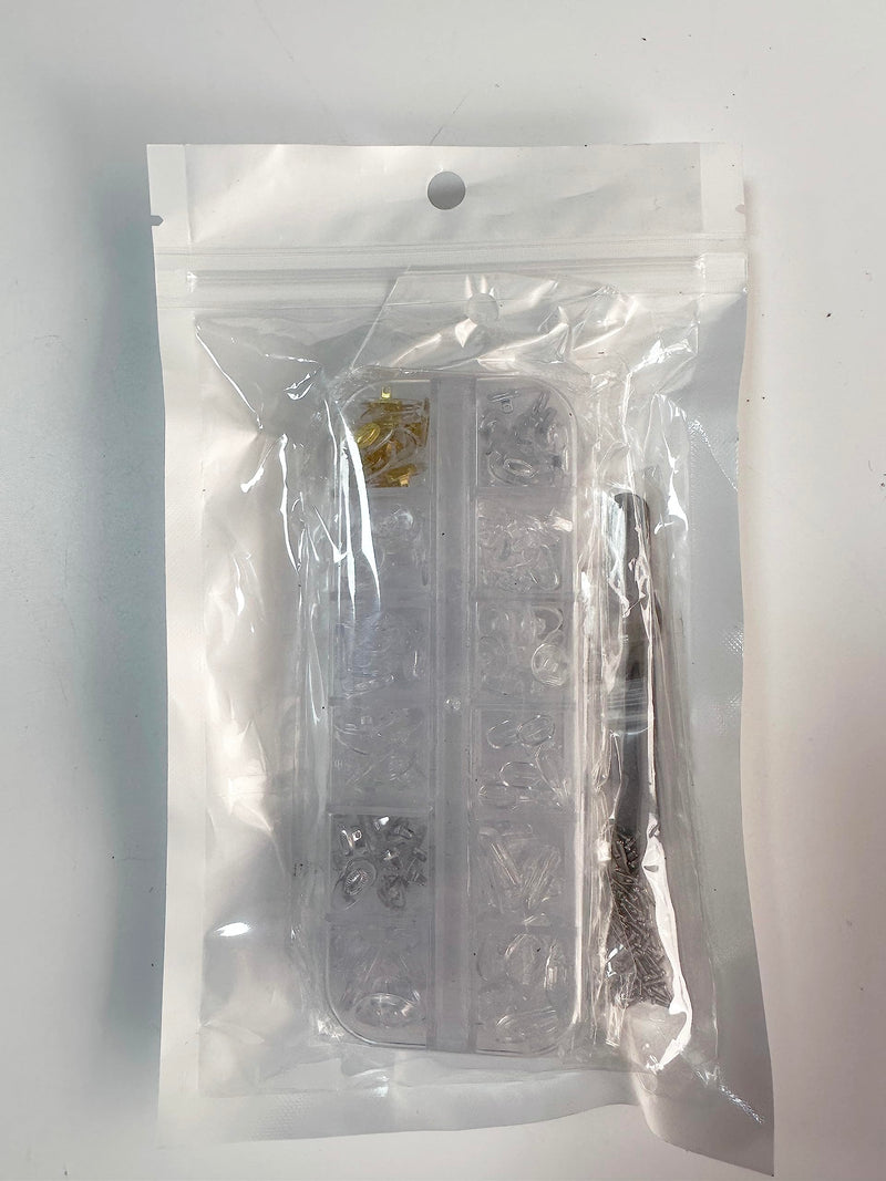 Eyeglass Nose Pads Glasses Repair Kit with 80 Screws Tweezers Small Screwdriver for Glasses 12 Styles 60 Pairs - BeesActive Australia