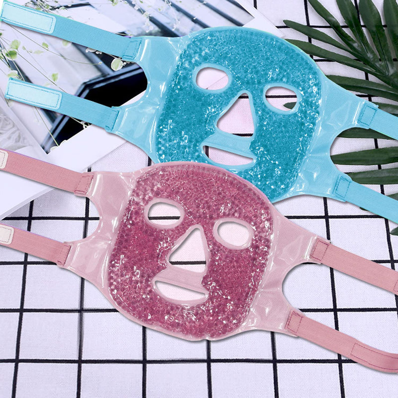 CAM2 Cooling Mask Face, Eye Mask Cooling, Gel Face Mask, Reusable Gel Bead Eye Mask for Puffy Eyes, Tear Bags (Pink) Pink - BeesActive Australia