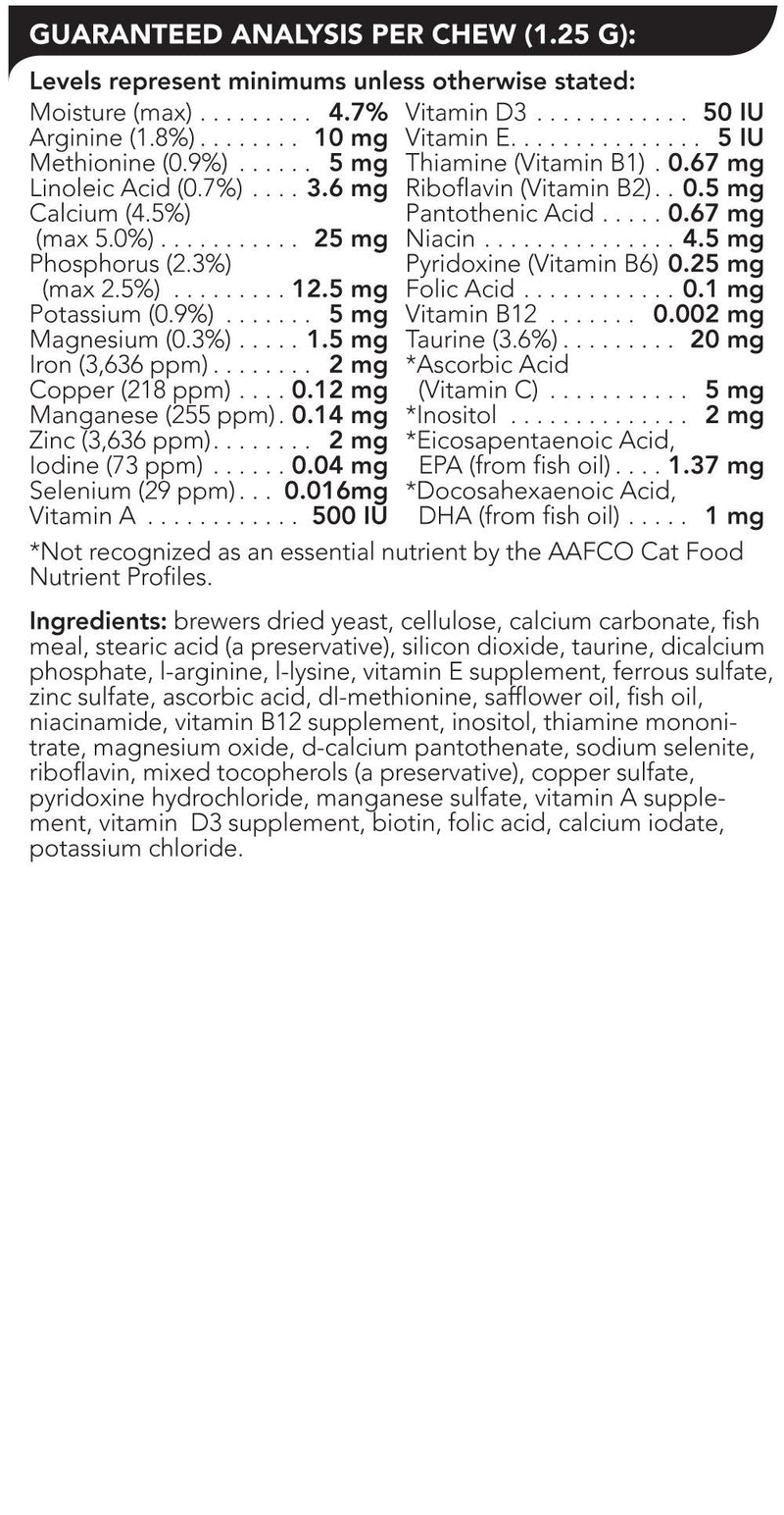 VETRISCIENCE NuCat Multi Vitamin for Cats, 90 Chewable Tablets - Complete MultiVitamin Supports Skin and Coat, Immune System, Eye Sight and Everyday Wellness - BeesActive Australia