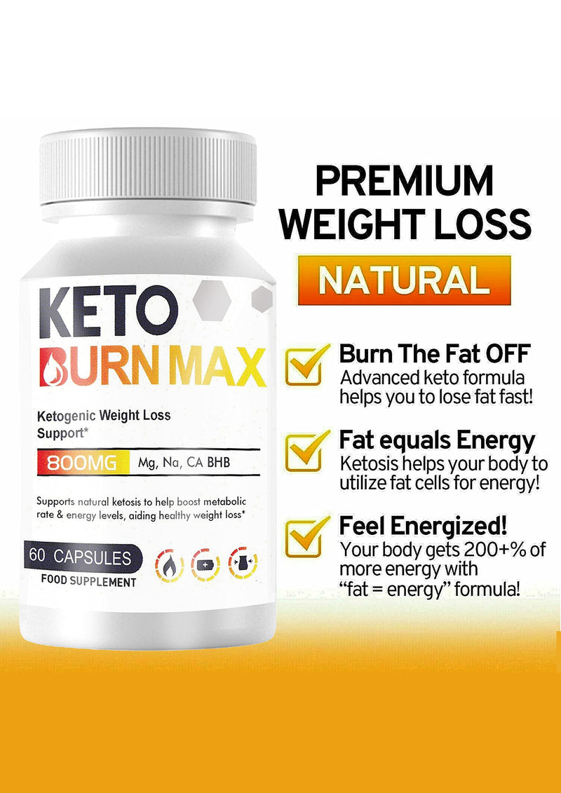 Keto Burn Max - Ketogenic - Best Weight Loss Support for Men & Women - 1 Month Supply - Fitness Hero Supplements 60 Count (Pack of 1) - BeesActive Australia