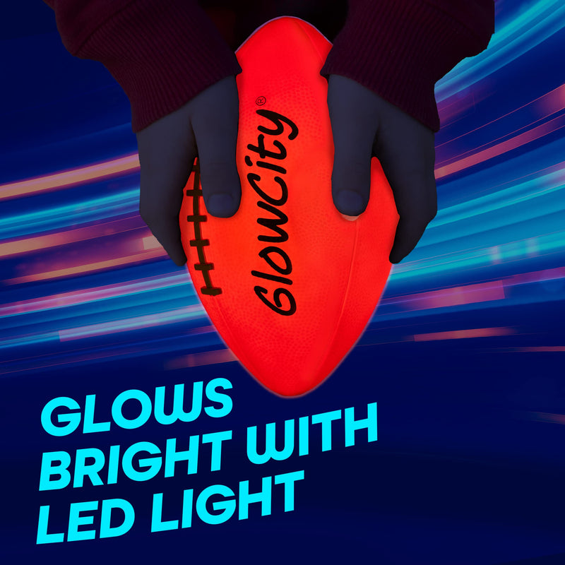 GlowCity Glow in the Dark Football - Light Up, Youth Size Footballs for Kids - LED Lights and Pre-Installed Batteries Included﻿ - BeesActive Australia