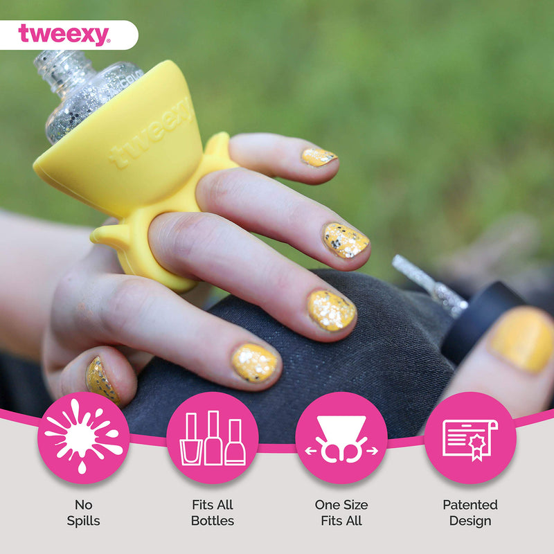 tweexy Wearable Nail Polish Holder Ring, Fingernail Polishing Tool, Manicure and Pedicure Accessories (Kittycat) Kittycat - BeesActive Australia