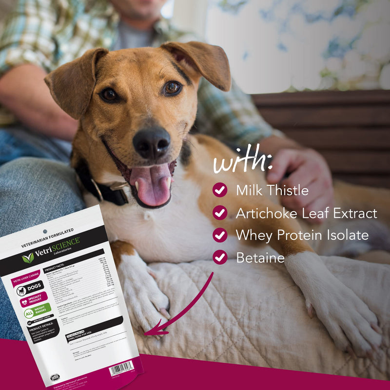 VetriScience Laboratories - Vetri Liver Canine, Liver Support Formula for Dogs, 60 Bite Sized Chews - BeesActive Australia