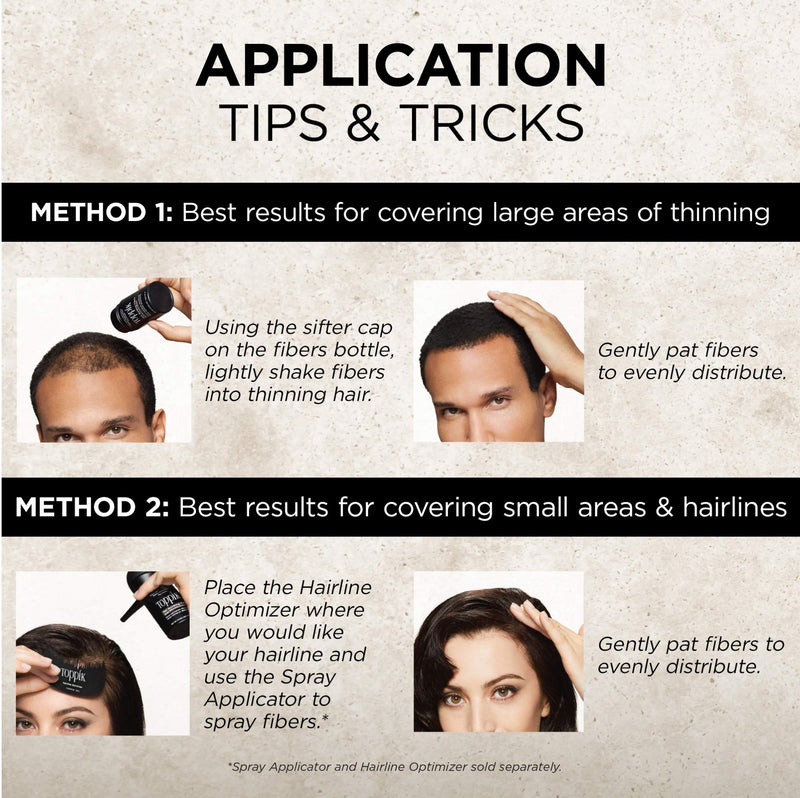 Toppik Hair Building Fibres Powder, Black, Keratin-Derived Fibres for Naturally Thicker Looking Hair, 27.5g - BeesActive Australia