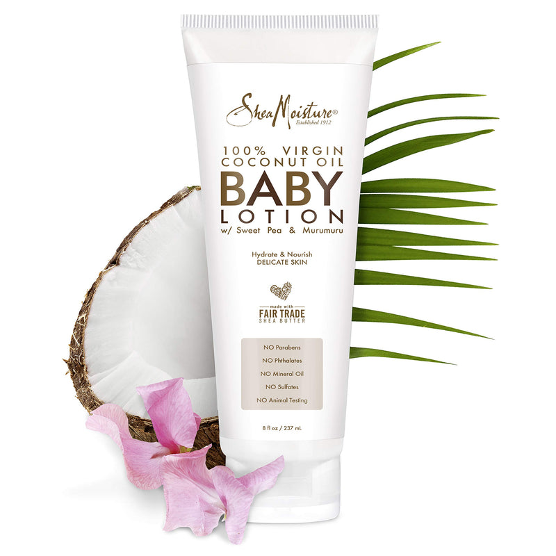 SheaMoisture Baby Lotion Coconut Oil for Baby Skin 100% Virgin Coconut Oil Baby Lotion Clear Skin Moisturizer 8 oz - BeesActive Australia