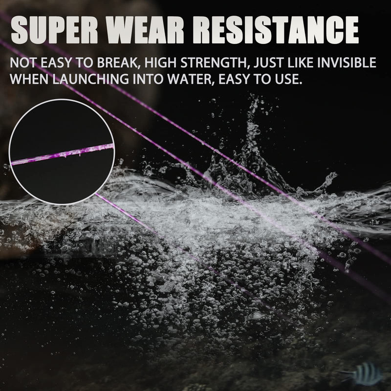 AKvto Speckle Monofilament Fishing Line - Strong Abrasion Resistant Mono Line, Mono Fishing Line 10-35LB, Superior Camouflage Nylon Material Mono Fishing Line 0.30MM/15LB/300YDS Purple Fishing Line - BeesActive Australia
