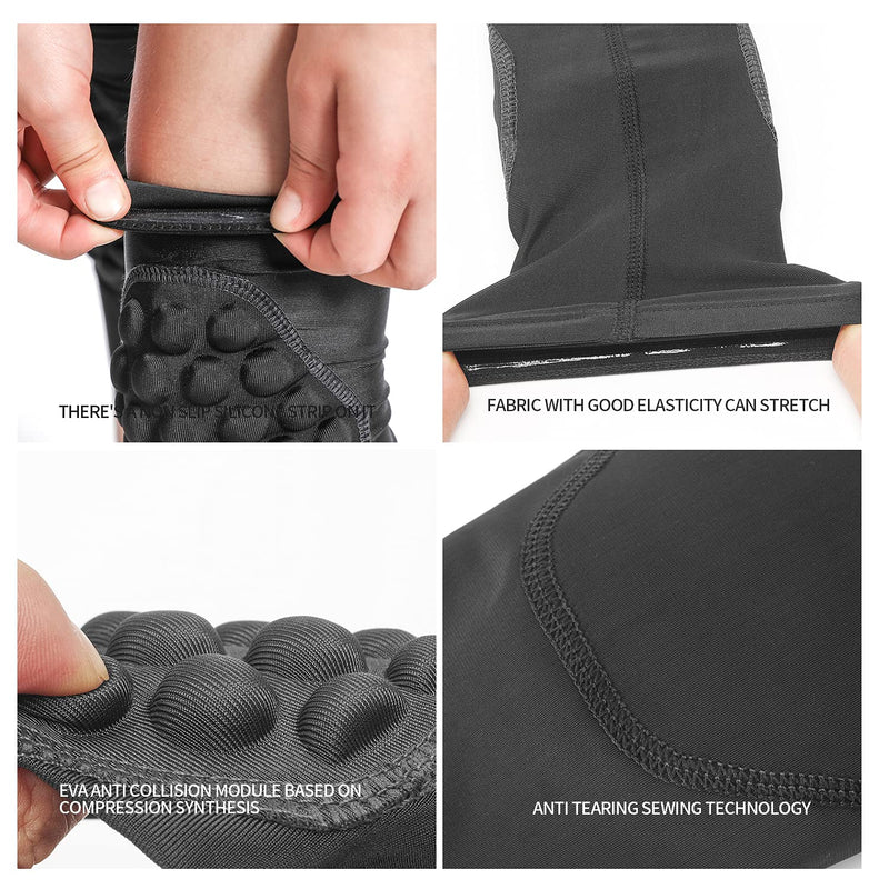 Crash Pad Youth Children Basketball Knee Sleeves, Elbow Pads, Anti-Collision Long-Legged Knee Pads, Volleyball Football Bicycle Wrestling Protective Gear, Boys, Girls, 4-12Years, Joint Protection, Elbow Sleeves (Knee sleeve, YL) Knee sleeve - BeesActive Australia