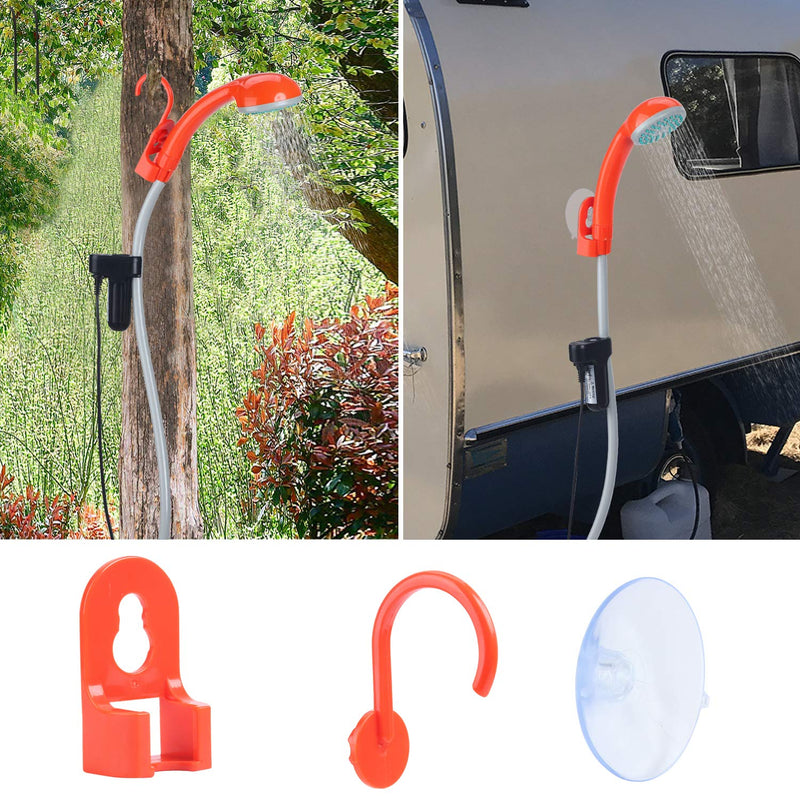 URPRO Portable Camping Shower, Outdoor Shower Head, Shower Pump, Detachable USB Rechargeable Batteries, Pumps Water from Bucket, for Camping, Hiking, Pet Cleaning, Pet Shower, Car Washing - BeesActive Australia