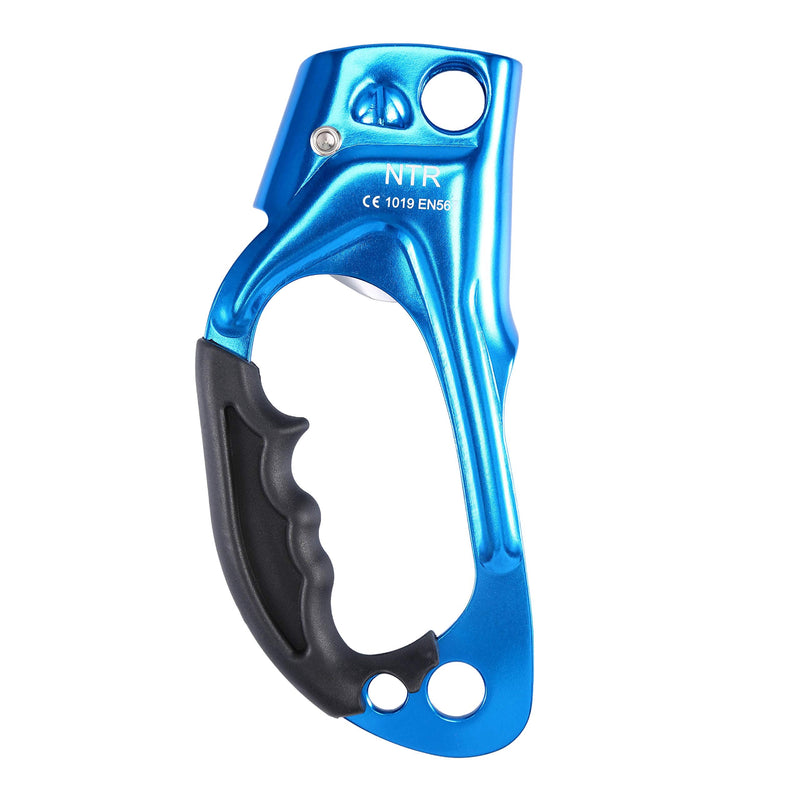WILDKEN Climbing Hand Ascender Outdoor Mountaineering Tree Arborist Climbing Rappelling Equip Hand Ascender for 8-12MM Rope Left Right Hand Ascender Blue 2 - Right - BeesActive Australia