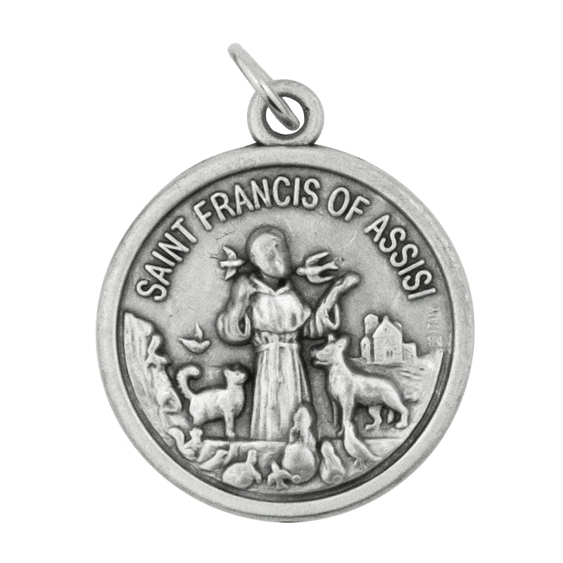 5 Pack of Saint Francis of Assisi Pet Medals | Hang on Dog or Cat's Collar | "St. Francis Patron Saint of Animals, Protect my Pet" | Great Catholic Gift - BeesActive Australia