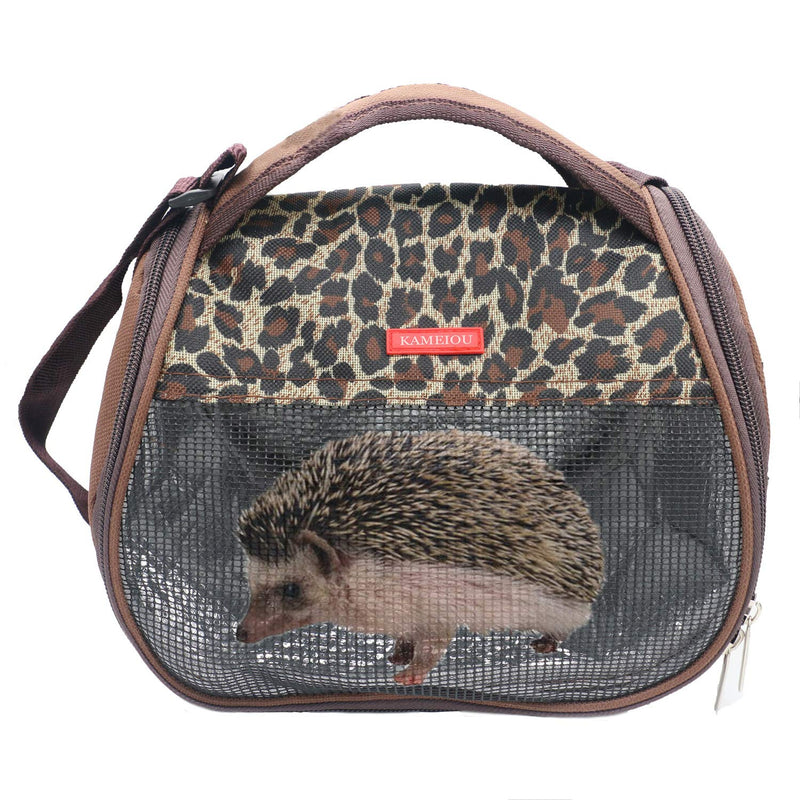Travel Small Animals Guinea Pig Hamster Hedgehog Carrier Bag with Strap Durable Breathable Portable Small Guinea Pig Chinchillas Hamsters Hedgehogs Carrier Shoulder Bag for Small Animals Carriers Brown - BeesActive Australia