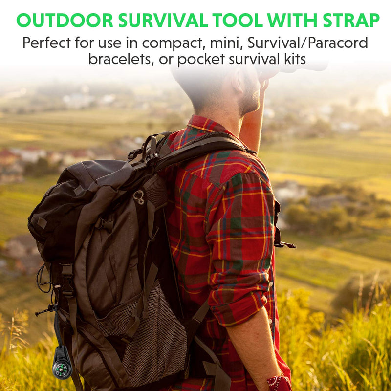 SPYSEE Mini Survival Compass Pack of 10 - Outdoor Camping Hiking Pocket Compass Liquid Filled Mini Compass for Paracord Bracelet Necklace Key Chain - BeesActive Australia