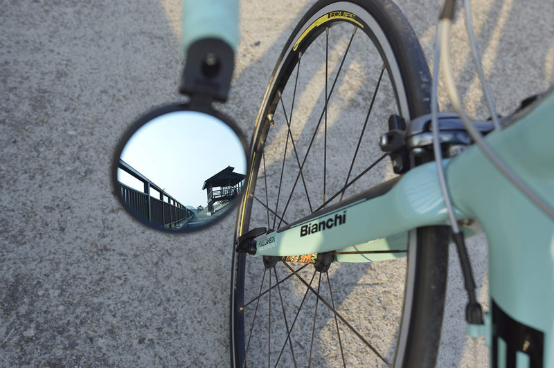 MEACHOW Bar End Bike Mirror [Upgraded Version] Scratch Resistant Glass Lens,HD,Safe Rearview Mirror,ME-001 Blue - BeesActive Australia