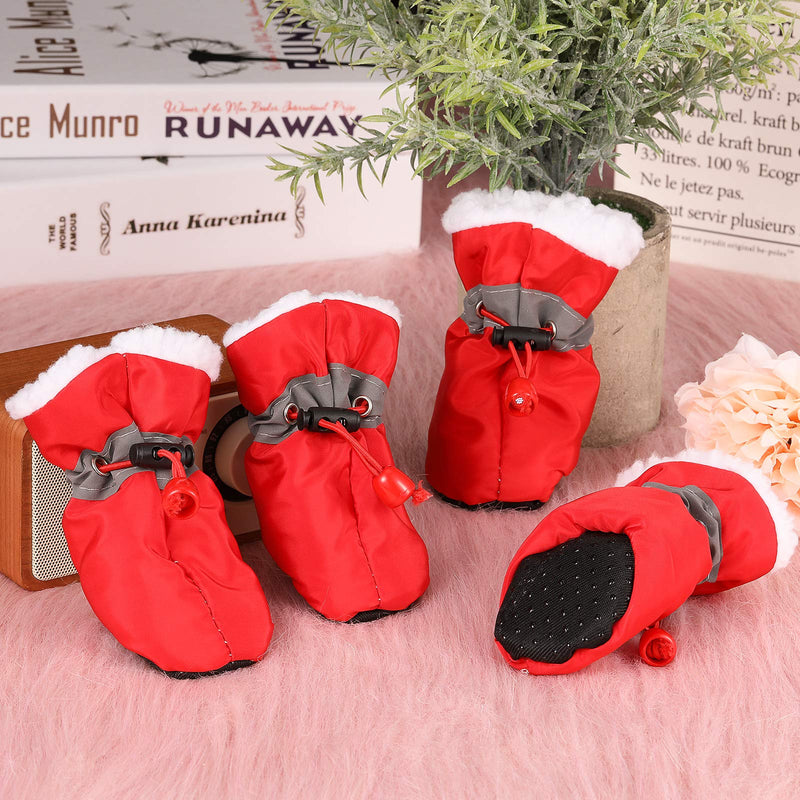 3 Sets Waterproof Dog Shoes Adjustable Drawstring Dog Boots Rain Snow Plush Pet Booties Anti-Slip Dog Paw Protector Breathable Dog Boots with Soft Sole for Small Dog Puppy Size 6 (Pack of 12) - BeesActive Australia