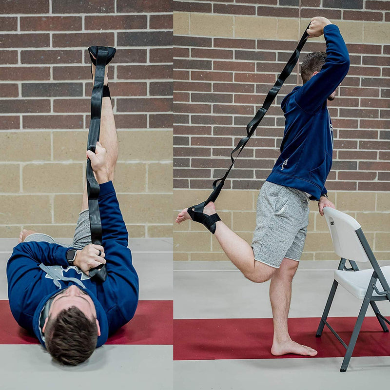 Foot Stretcher Stretch Strap for Plantar Fasciitis, Achilles Tendon, Heel Spur and Leg Muscle Relief – Hamstring, Quad, Calf, Ankle, Hip Aid - BeesActive Australia