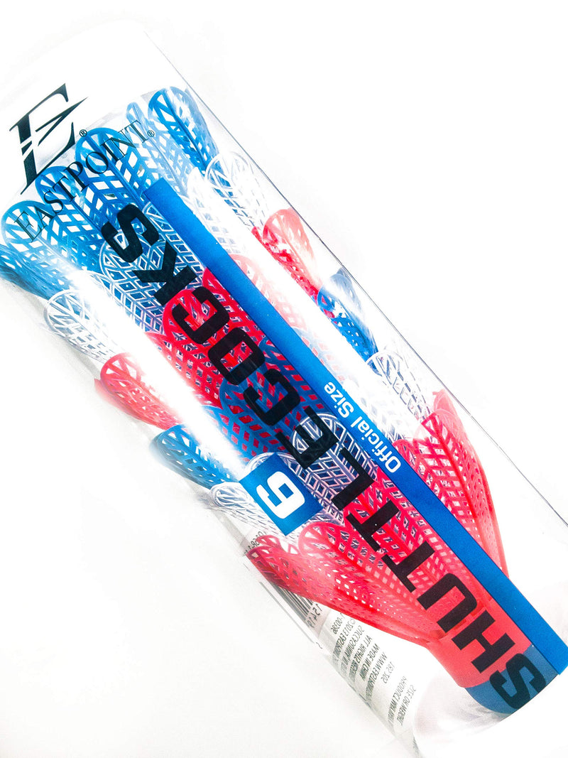 EastPoint Badminton Shuttlecocks for Badminton, 3 Containers (18Pcs) Red, White/Clear, Blue Indoor/Outdoor Birdies - BeesActive Australia