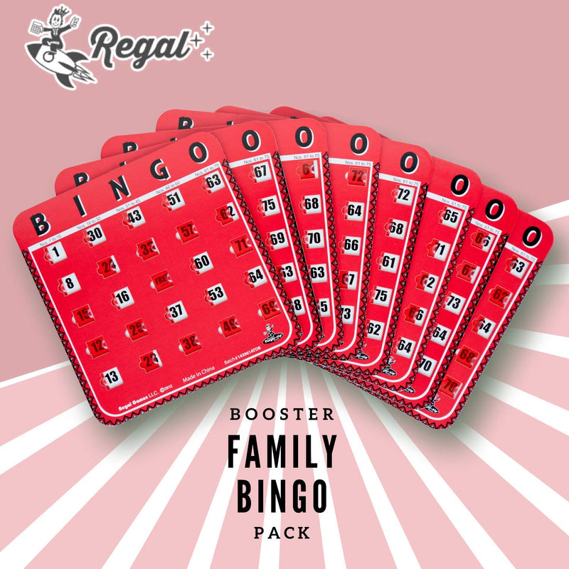 Regal Games Family Bingo Card Booster Expansion Pack, Red, 8 Cards Red (25-32) - BeesActive Australia