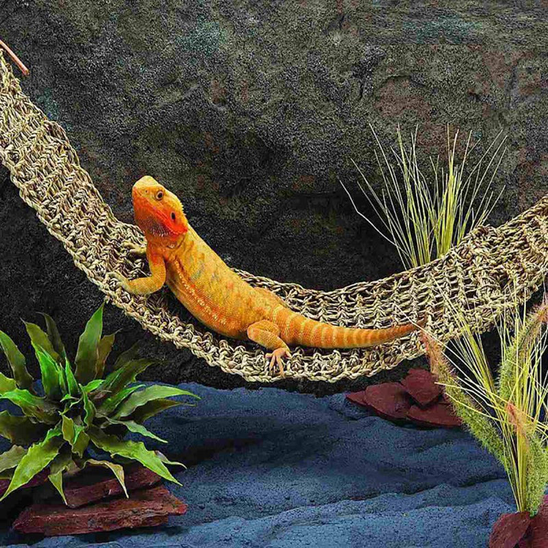Bearded Dragon Hammock Lizard Lounger Reptile Jungle Climber Vines with Suction Cups Flexible Leaves Climbing Branches Reptile Habitat Accessories for Chameleon Lizard Gecko Frog Iguana Snake - BeesActive Australia
